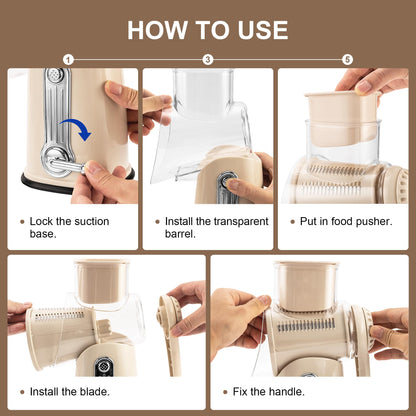Rotary Cheese Grater & Vegetable Slicer